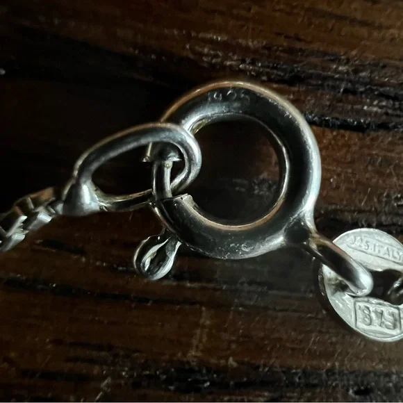 Vintage Y2K 925 Silver CZ Heart Necklace - Picture 7 of 7